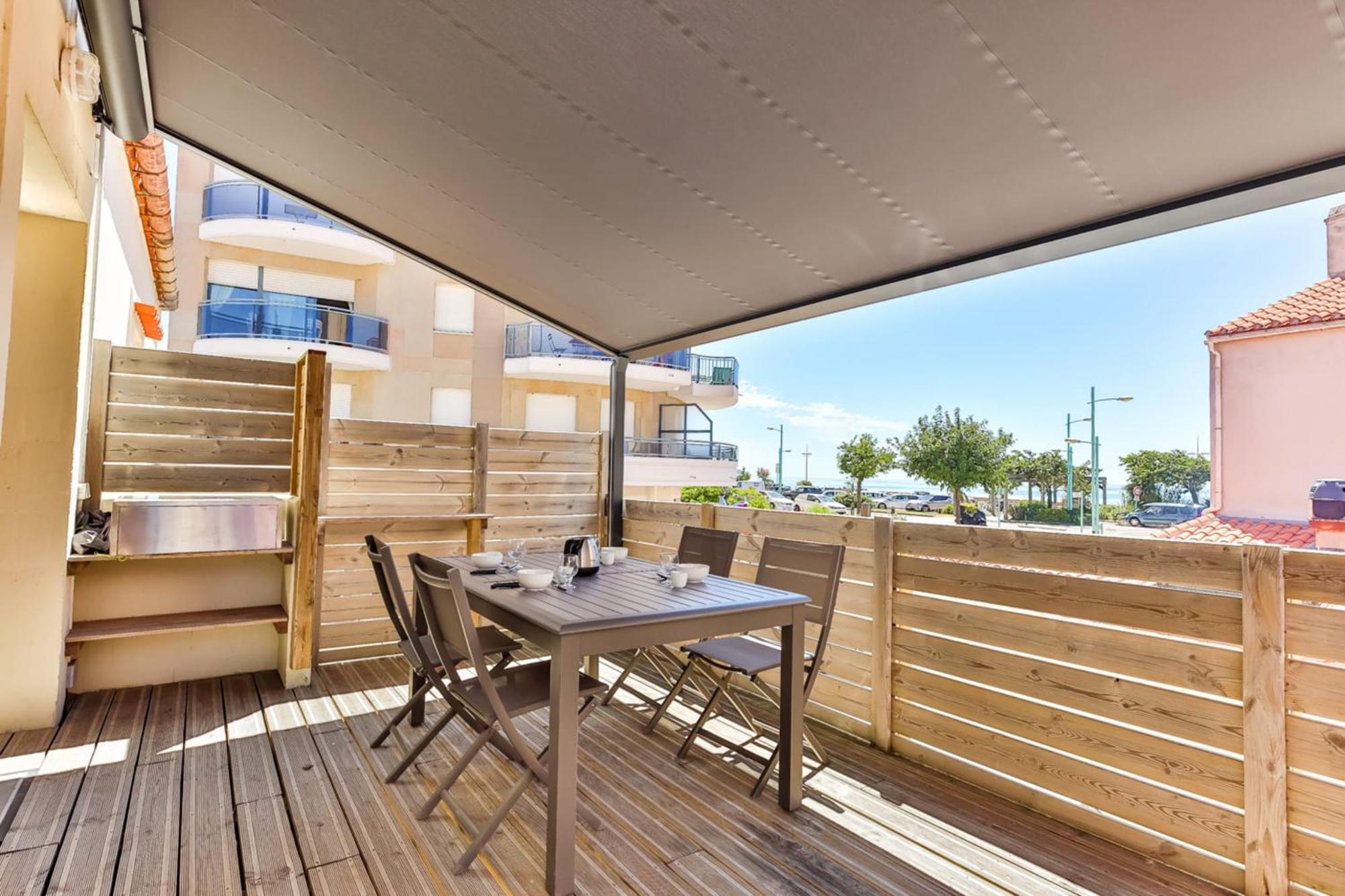 Cote Plage - Vue Mer - Terrasse Saint-Jean-de-Monts Kültér fotó